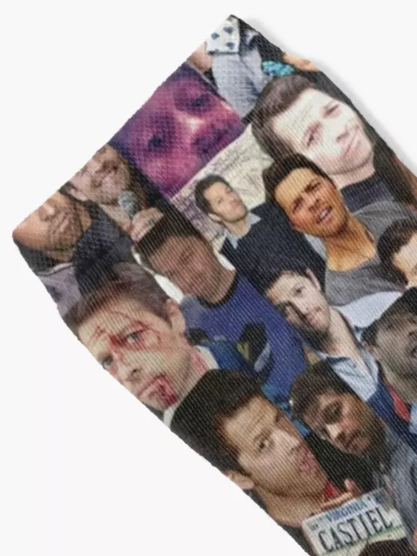 Misha e Parker Collage Socks para homens e mulheres, presentes de Halloween e Natal, Gym Socks