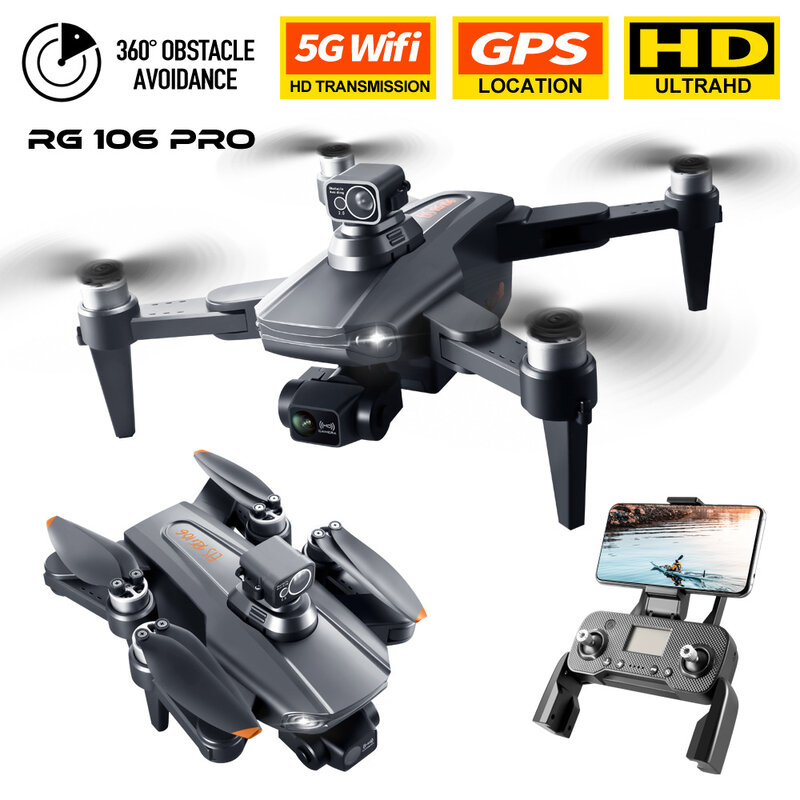 RG106PRO three-axis UAV obstacle avoidance high-definition aerial photography dual camera brushless GPS remote control aircraft
