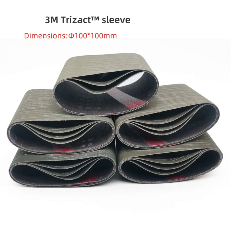 used wide belt sander 5PCS 237AA 3M Trizact Sleeves 100x283MM /100x315MM Sanding Belt For Metal Abrasive Band Grinder Sleeves