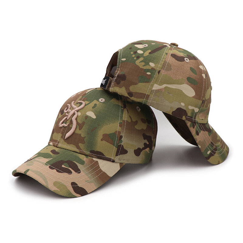 남녀공용 3D 자수 야구 모자, 위장 전술 스포츠 태양 스냅백, 정글 사냥, 야외 낚시 모자 Gorras H016
