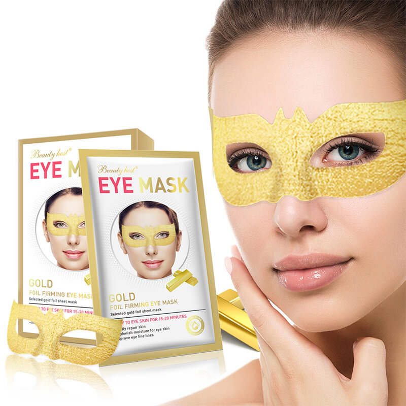 5 Pasang Masker Mata Pengencang Foil Emas 24K Pelembap Anti Penuaan Memperbaiki Menghilangkan Lingkaran Hitam Anti Kerutan Perawatan Mata