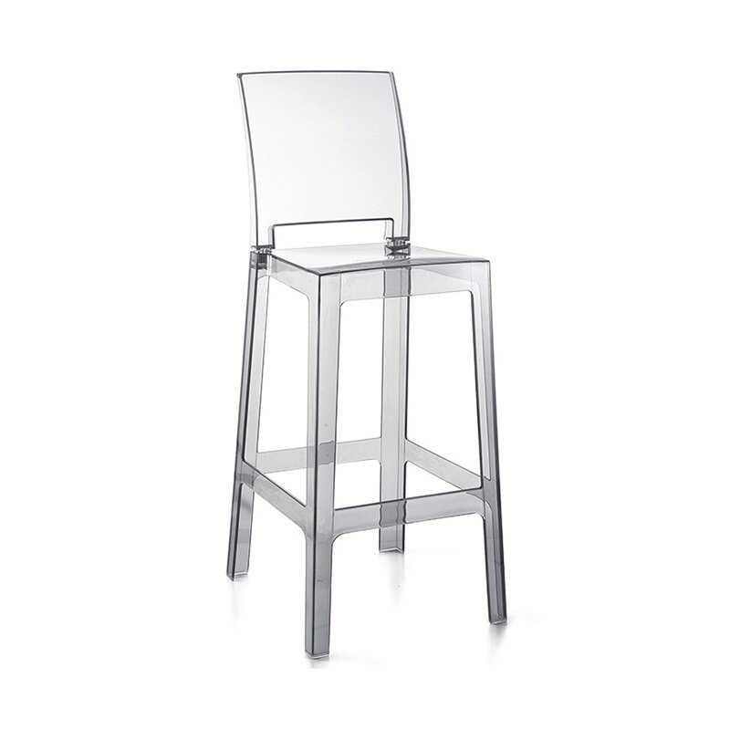 Черный Современный барный стул, пластиковый стул для кухни, столовой, гостиной, скандинавский прозрачный стул, табуреты для бара, мебель для отеля