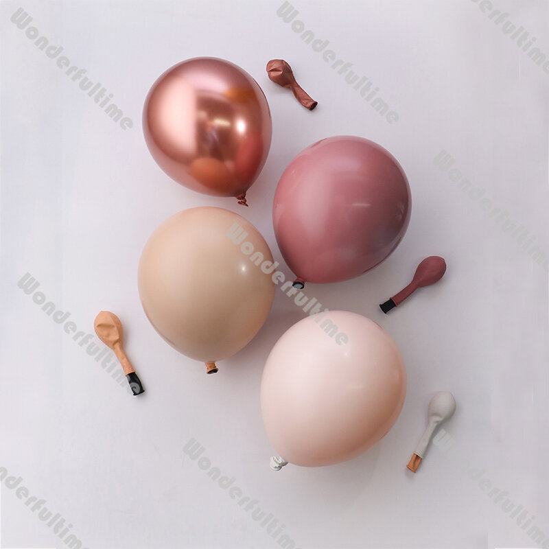 5/10/12/18 cal podwójne balony do dekoracji podwójne rumieniec nago zakurzony różowy balon w kolorze różowego złota Garland Arch zestaw DIY wystrój Baby Shower