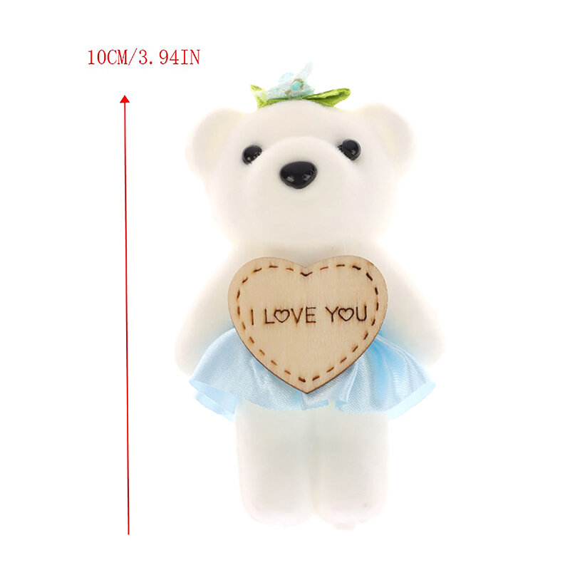 10 szt. 10cm bukiet misia mały niedźwiedź para niedźwiedź opakowanie na prezenty prezent ślubny prezent urodzinowy