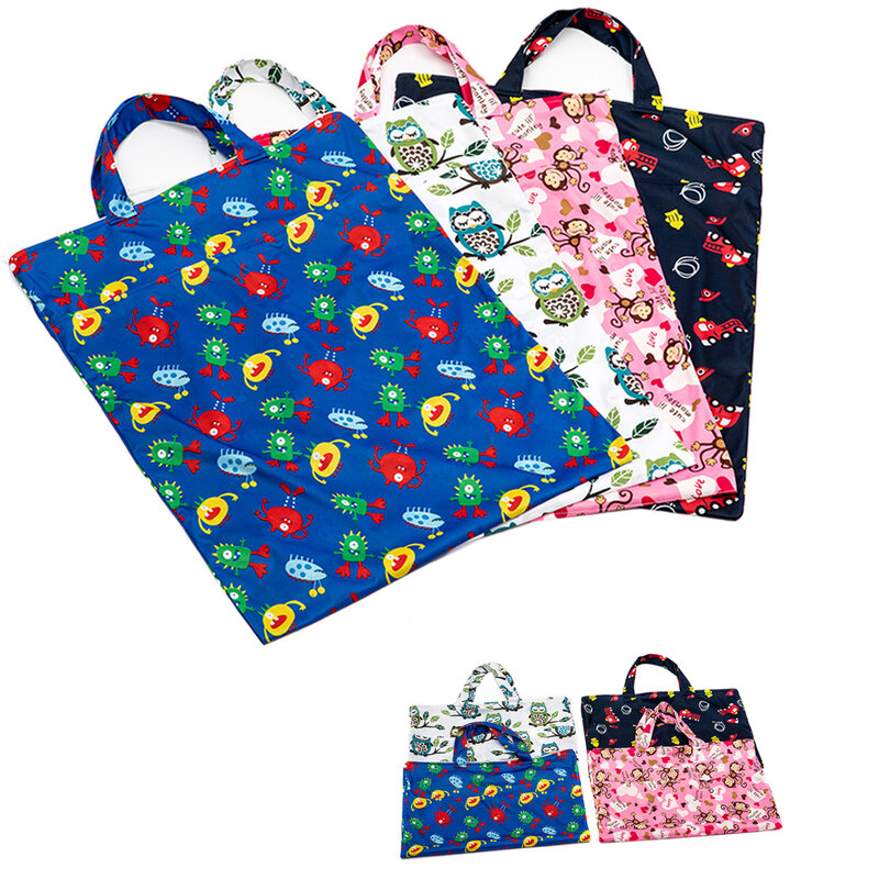 AIO 여성용 기저귀 가방, 재사용 가능, 세탁 가능, 더블 포켓 핸들, 출산 가방, 아기 액세서리, 여행 쇼핑백, 45x60cm, 1 개