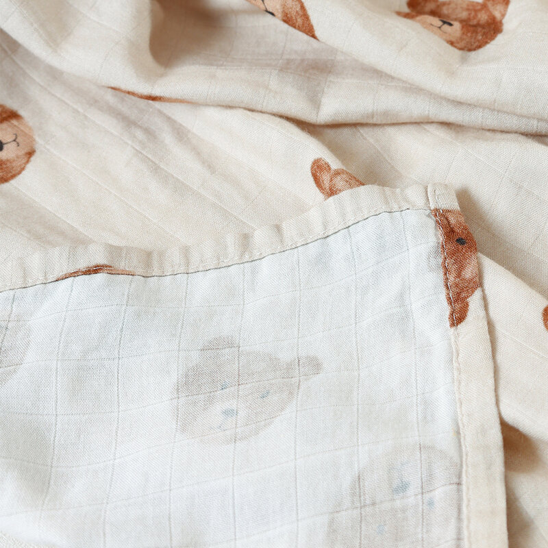 Kangobaby # My Soft Life # PREMIER ผ้าใยไผ่ผ้าห่มผ้ามัสลินห่อทารกแรกเกิดระบายอากาศผ้าเช็ดตัว120x110cm