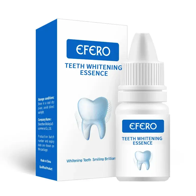 EFERO 치약 파우더, 노란색 치아 및 얼룩 치아, 2 병