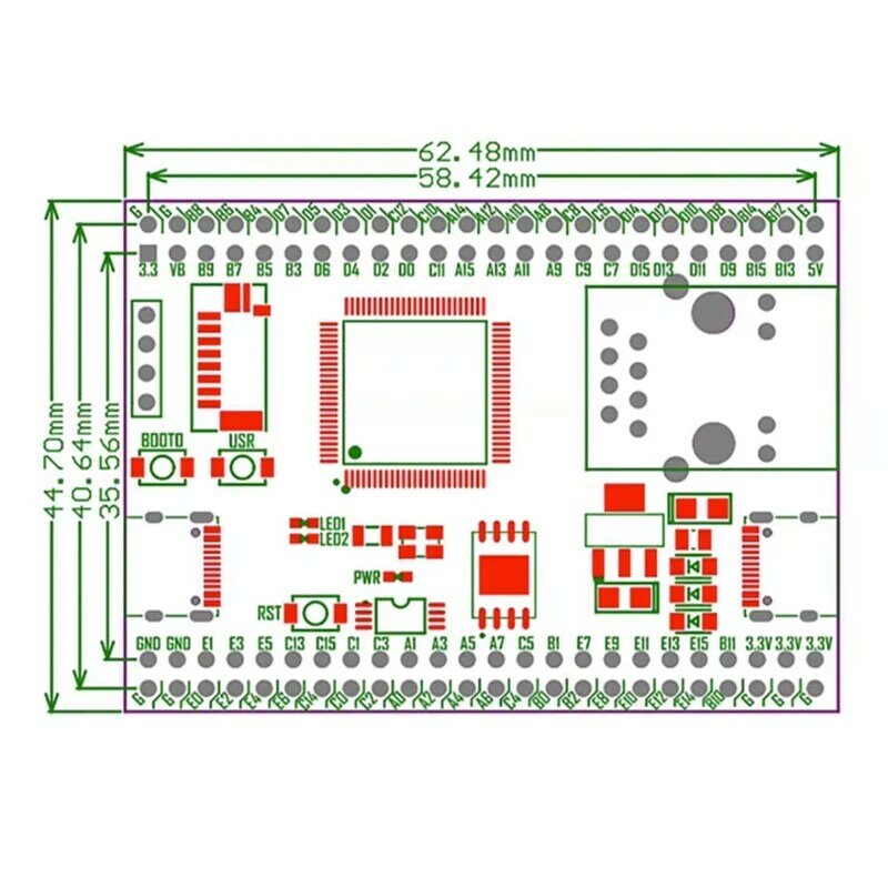 CH32V307VCT6 Core Board Single-Chip Microcomputer Development Board 32-Bit RISCV Controller Supports RT-Thread Easy Install