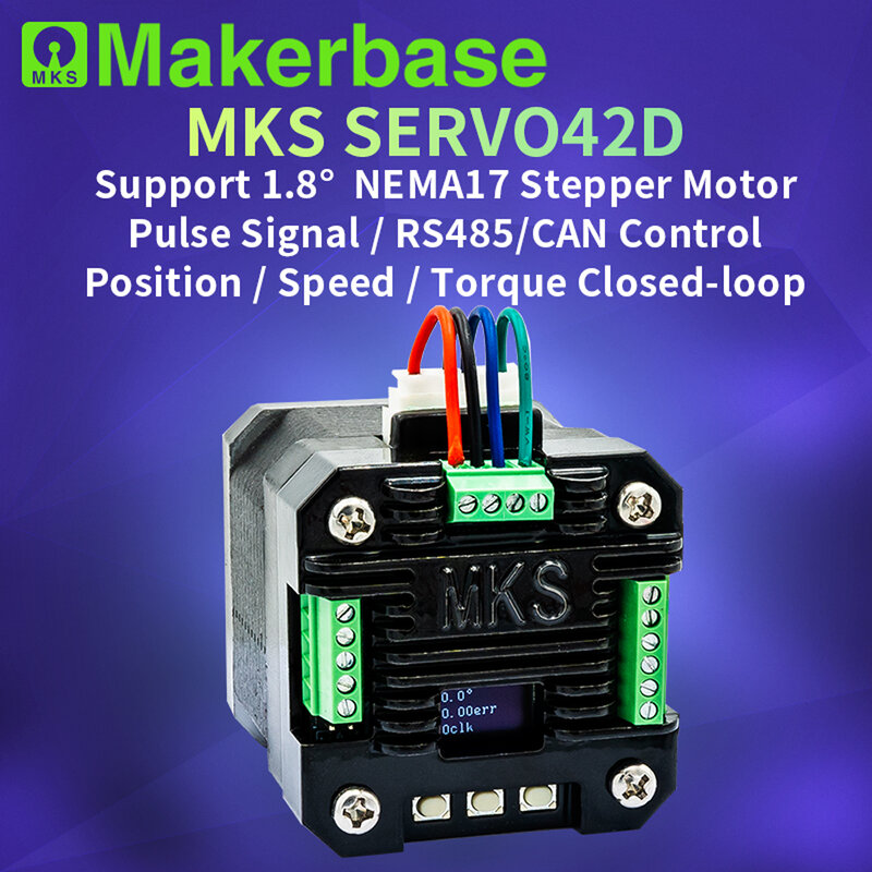 Makerbase MKS SERVO42D NEMA17 Driver motore passo-passo ad anello chiuso stampante 3d CNC per Gen_L FOC silenzioso ed efficiente