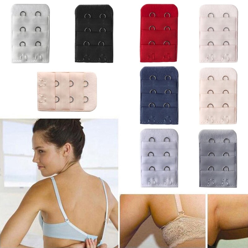 Women Bra Strap Extender 3 Rows 2 Hooks Spacing Clasp Brassiere Sewing Tools New