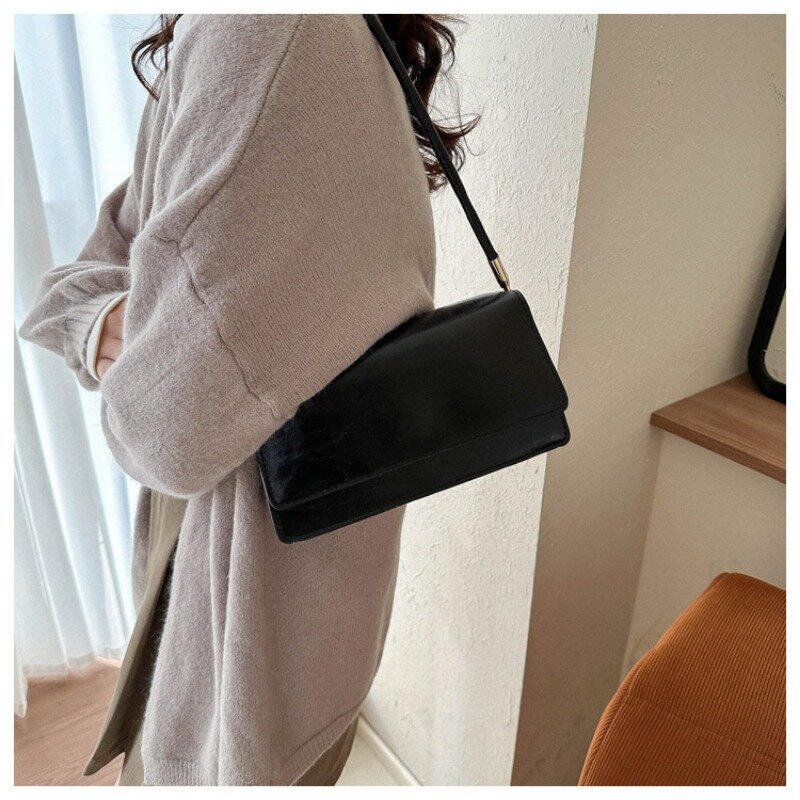Новая женская сумка через плечо в минималистском стиле, роскошная дизайнерская сумочка через плечо в стиле ретро, женская сумка на ремне