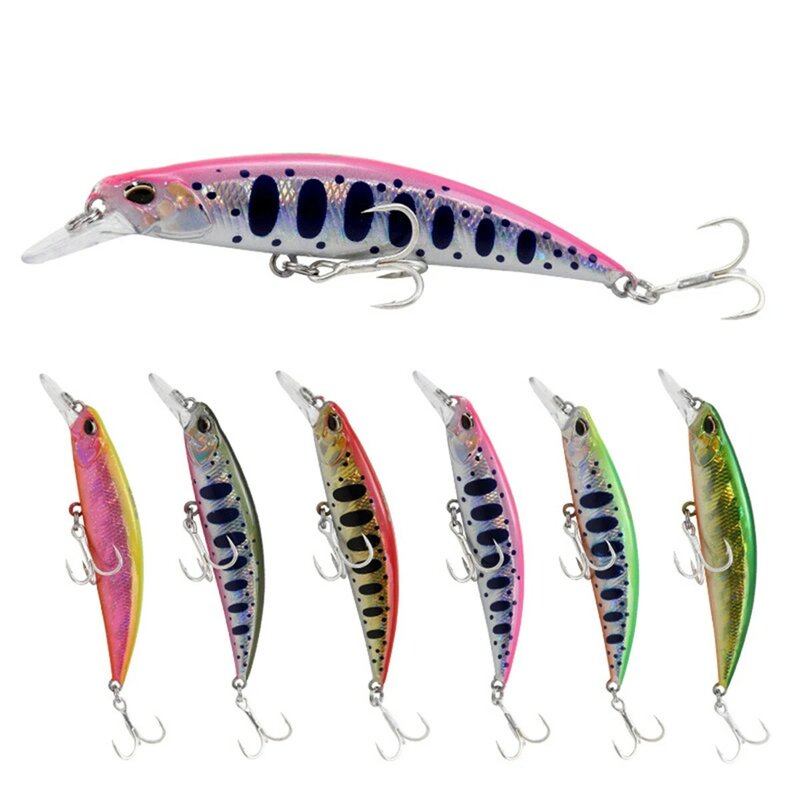 RYUKI-Isca de Pesca Minnow Wobbler, 80S, Sinking Trolling Swimbait, Isca Artificial, Jerkbait Culter Alburnus Bass, 8cm, 12g