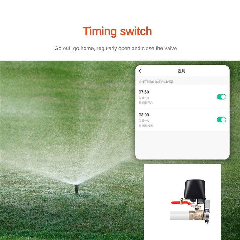 Tuya Smart WiFi Water Valve Gas Valve Timer Automation Smart Faucet Controller Support Alexa Assistant Smart Life