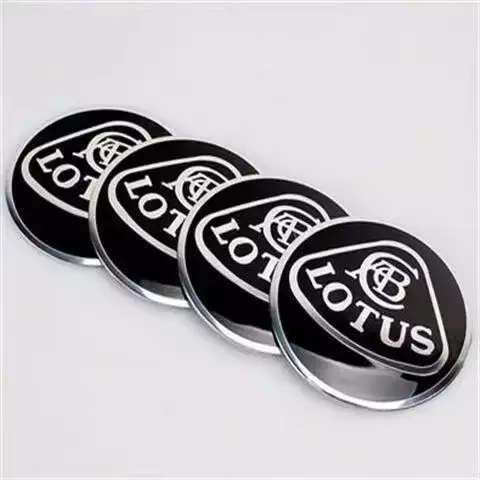 LOTUS-Emblema Car Wheel Hub Cap, Auto Rim Refit, Dust-Proof Badge Covers, Acessórios para adesivos, Emblema, 56mm, 60mm, 4pcs
