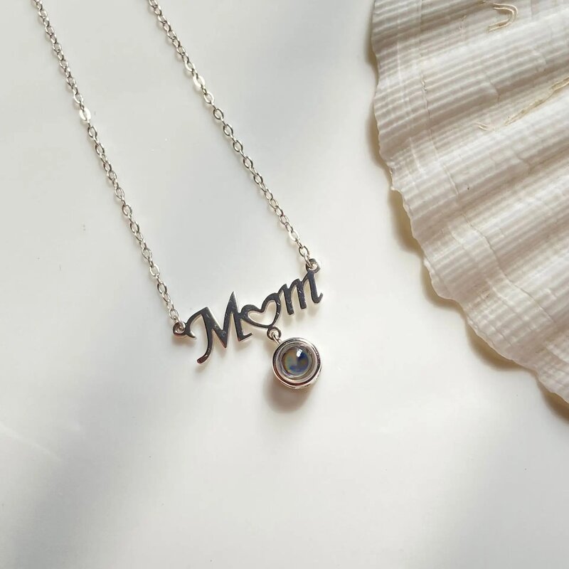 Hadiah Hari Ibu Disesuaikan Foto Proyeksi Kalung untuk Ibu Hadiah Perhiasan untuk Ibu Kenangan Liontin