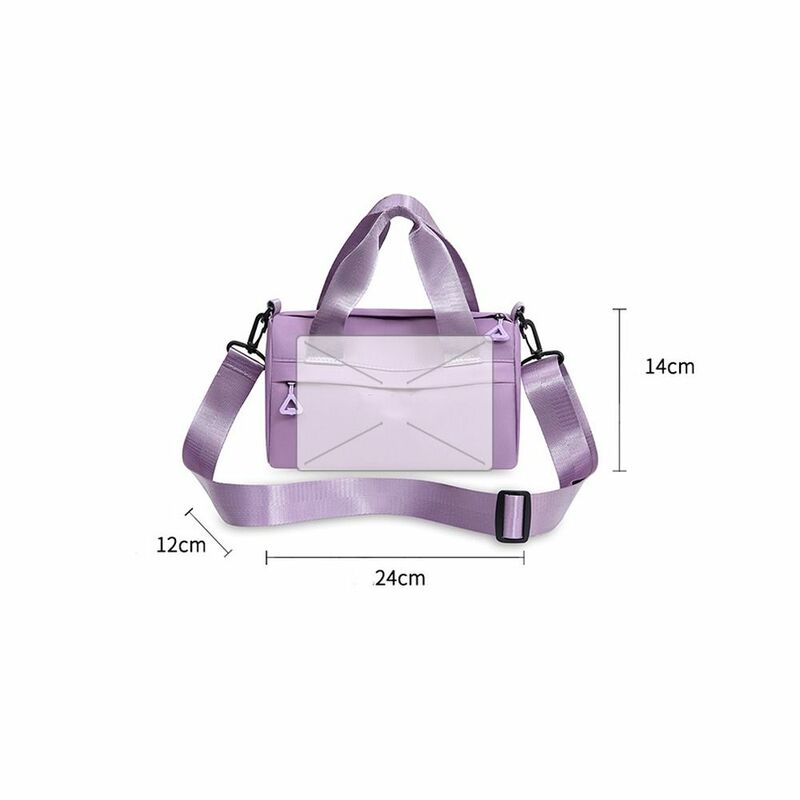 Multi-Purpose Shoulder Bag Solid Color Crossbody Portable Multi-Zipper Oxford Cloth Bag Large Capacity 2 in 1 Tote Bags Durable
