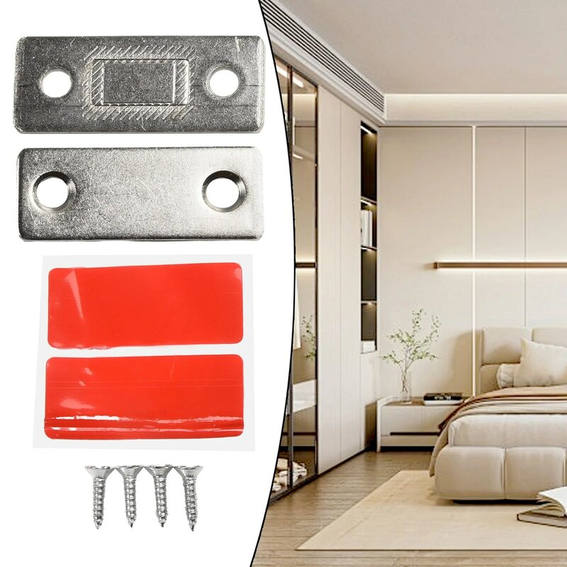 1 Set Strong Door Closer Magnetic Door Catch Latch Door Magnet For Furniture Cabinet Cupboard With Screw / Sticker
