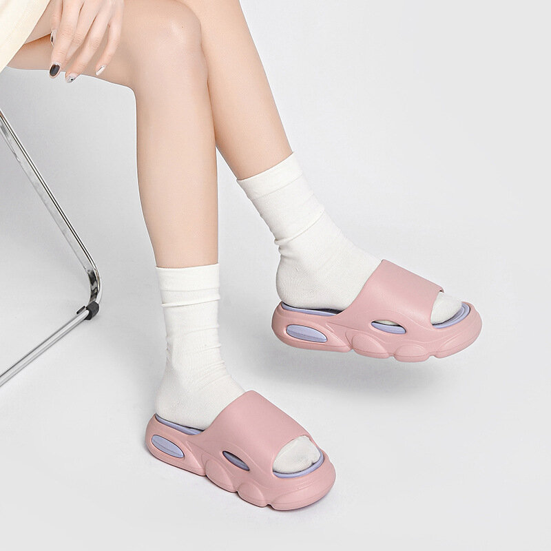 Chinelos de plataforma Comwarm-Soft Eva para homens e mulheres, chinelos unissex, sapato de casa, slides antiderrapantes para banheiro, sandálias internas e externas, moda