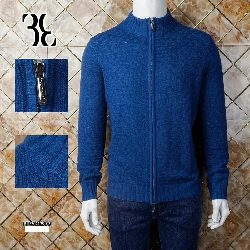BILLIONAIRE BLKA CPTG Sweater Cashmer Cardigan Coat men's 2024 Autumn winter new comfort Knitwear warm High collar big M-4XL