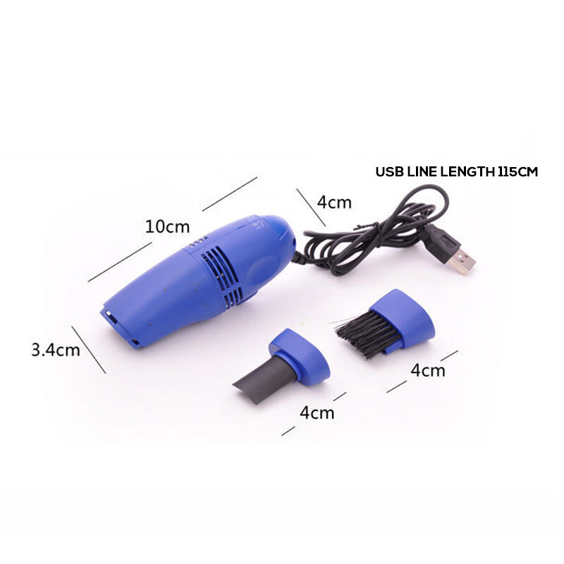 Miniaspiradora USB diseñada para limpiar el polvo, Kit de limpieza para teléfono, portátil, PC, teclado de ordenador, Plástico