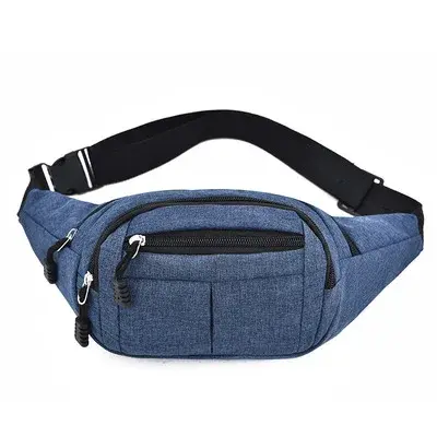 Large Crossbody Fanny Pack with 4-Zipper Pockets Sports Traveling Casual Hands-Free Wallets Waist Pack Phone Bag for All Phones