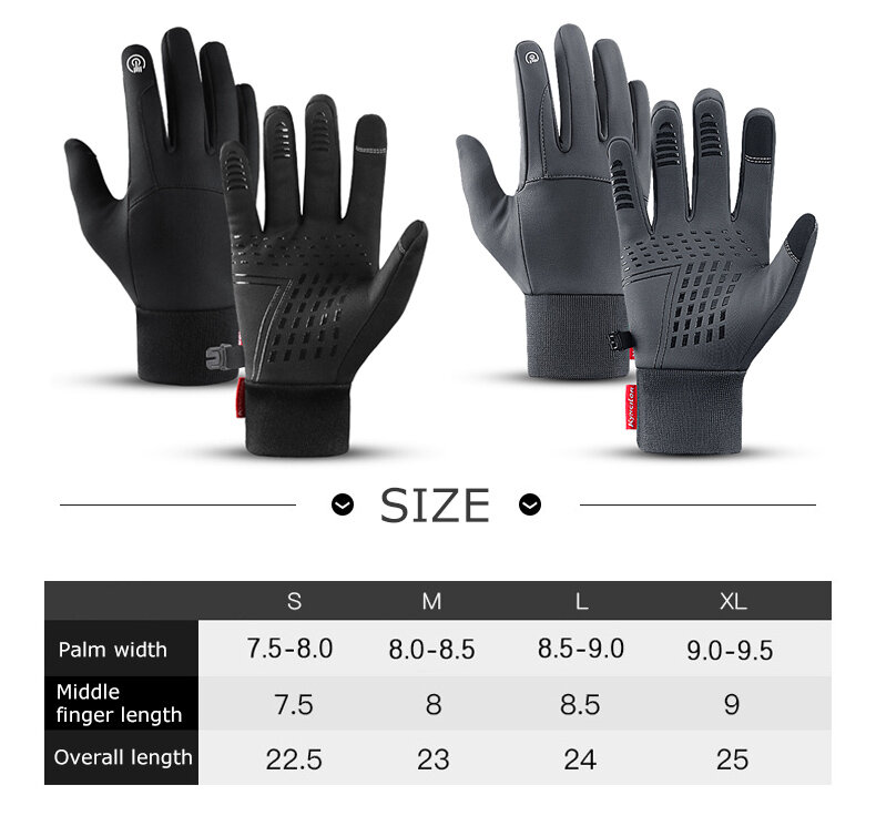Горячие Зимние перчатки для мужчин и женщин, водонепроницаемые велосипедные перчатки для сенсорного экрана, уличные спортивные теплые флисовые лыжные перчатки для бега