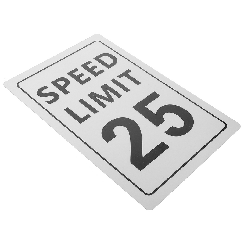 Panneau de limitation de vitesse 25 mph, panneaux de ralentissement, 18x12, route de coulée, rue, utilisation en extérieur