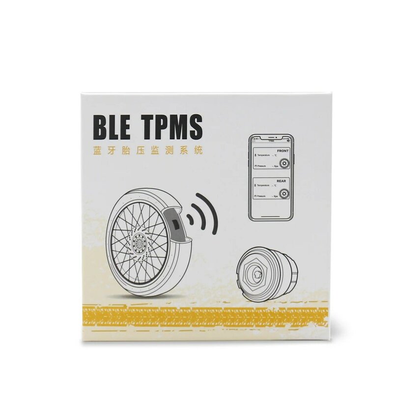 Sensor tekanan ban eksternal sepeda motor Bluetooth 4.0 BLE TPMS Android/IOS Umum kompatibel termasuk 4.0 di atas nirkabel