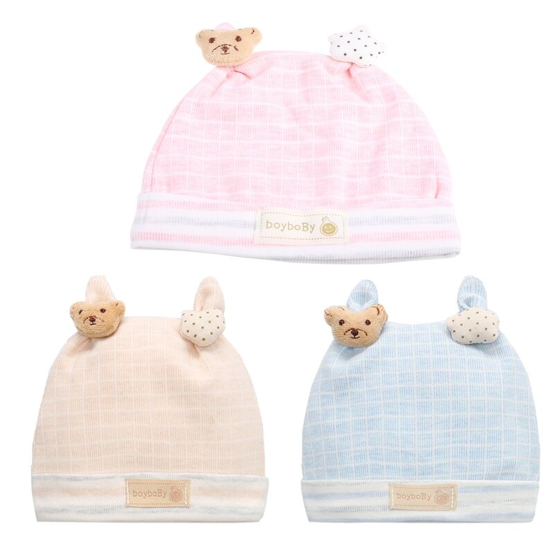 Topi Beanie Katun Lembut Bayi Turban Musim Semi Musim Panas Topi Malam Anak Laki-laki Perempuan Balita