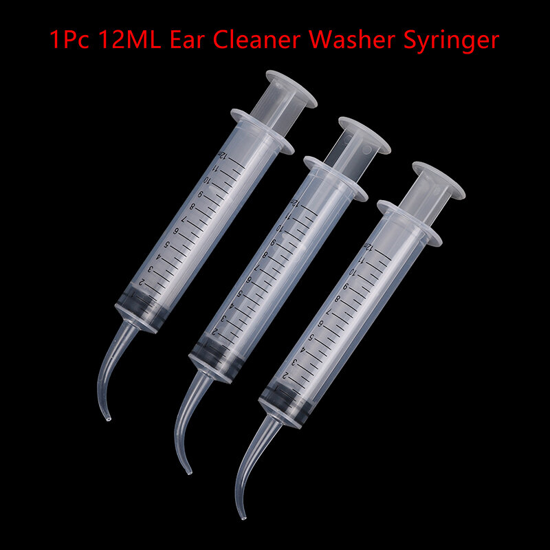 Ear Cleaner Washer Syringer Elbow Rubber Tube, Ear Cleaning Tool, Remoção de cera, Cuidados de saúde, 12ml