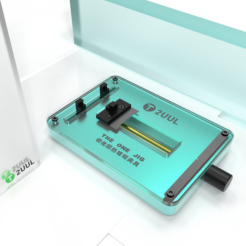 2UUL 마더 보드 IC 칩 BGA 유지 보수 홀더 수리를 위한 단열 강화 유리 고정 장치가 있는 원 지그