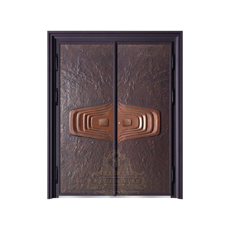 luxury Design Cast Aluminum Bullet Proof Security Entry Double Door For Villa