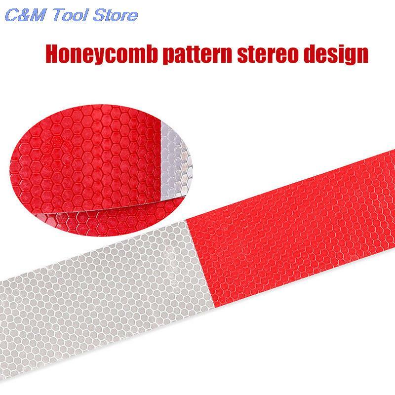 4.5*30cm 10Pcs Night Driving Safety Secure Red White Sticker Car Reflective Sticker Warning Strip Reflective Truck Auto supplies