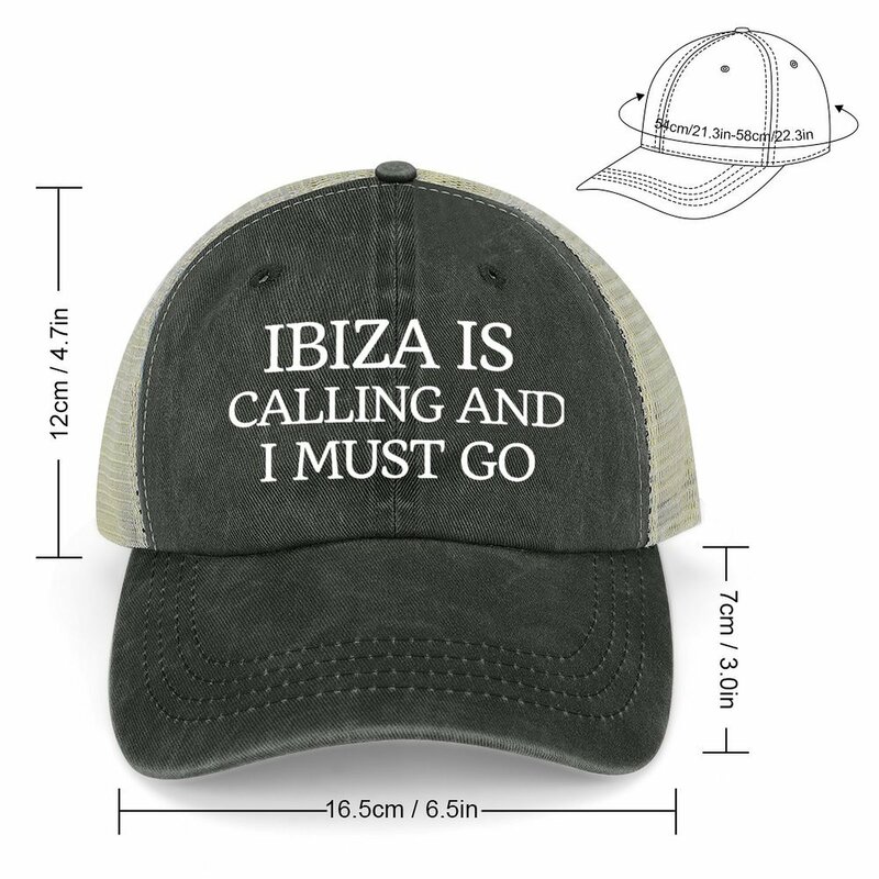 Ibiza Is call and I Must Go Funny Ibiza Испания отпуск ковбойская шляпа из пенопласта вечерние шляпа роскошный бренд для мужчин женщин