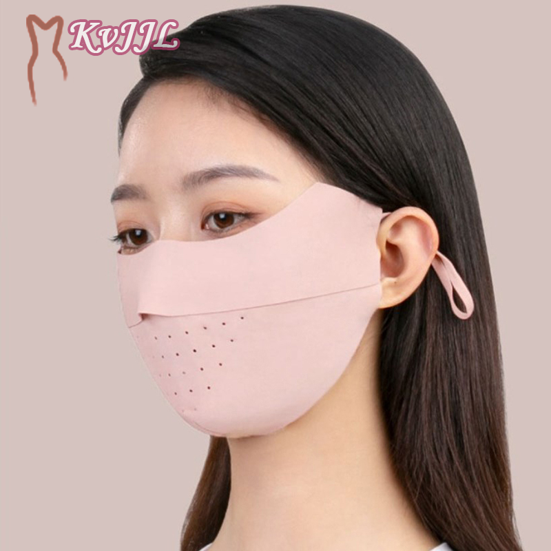 Máscara de protetor solar sem costura para mulheres, guarda-sol respirável, proteção para os olhos anti-UV, estilo fino, verão