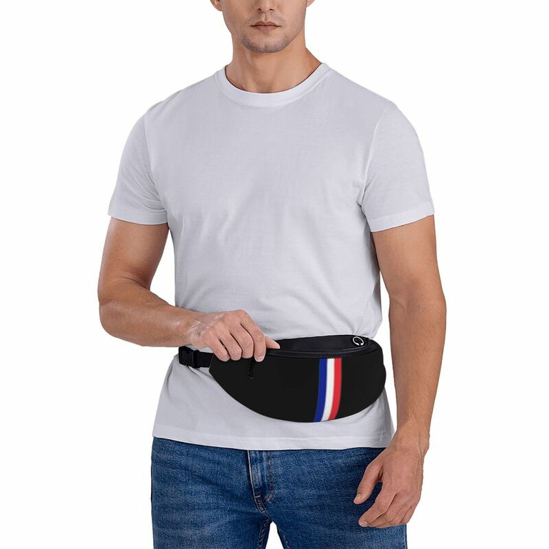 Bolso de pecho con bandera de Francia para hombres y mujeres, accesorios de moda, bolso con correa, bandera francesa