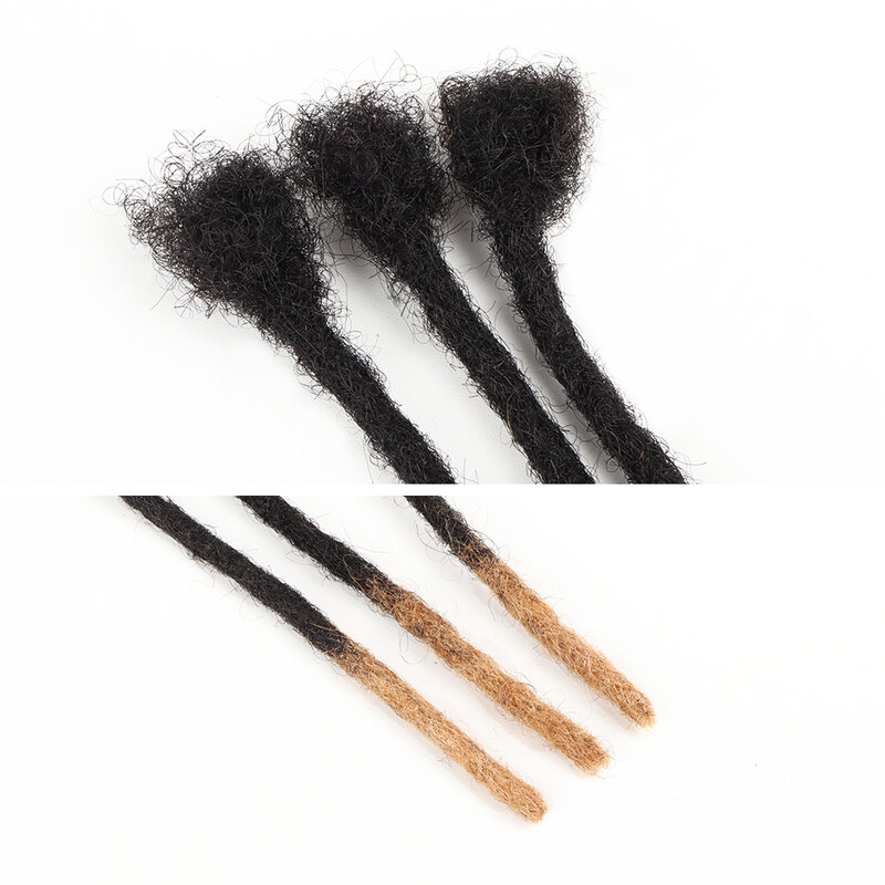 Orientfashion T kolor dredy 100% Remy ludzkie włosy ręcznie robione trwałe na całą głowę Locs 0.6cm szerokość Rock Locs rozszerzenia
