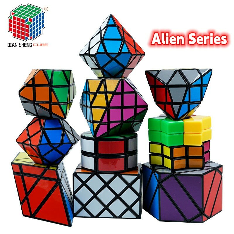 DianSheng 2x2 6x6 8x8 3x3 4x4 Alien Strange Shape Magic Cube Speed Cubo Blade Googol Shoeld Puzzle Finger Spinner Кубик Рубика