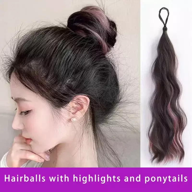 Hair Ring Style Hair Bundle Ball Head Wig  Self-winding hair bundle, ball head wig one-piece flower head hair coil artifact