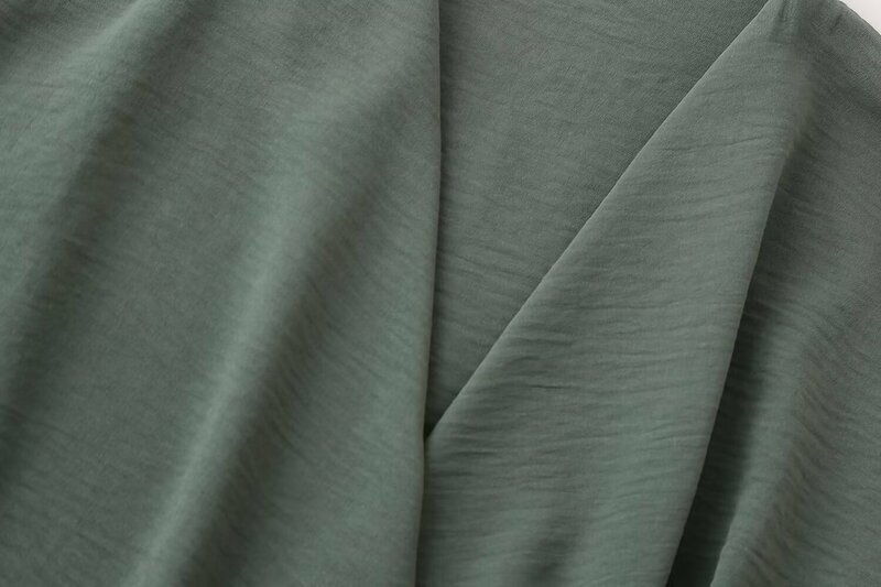 여성용 루즈핏 처진 캐주얼 V넥 셔츠, 레트로 반팔 셔츠, 세련된 상의 및 바지, 여성 세트, 2024 신상 패션