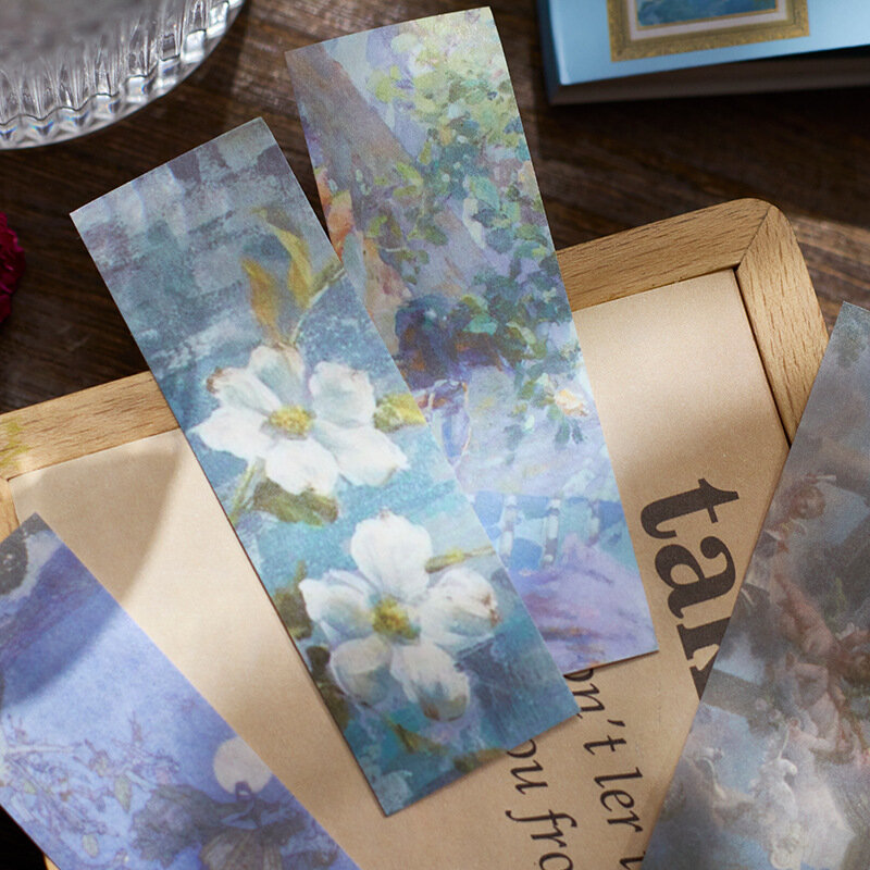 MOHAMM 50 листов Ретро романтические наклейки с пейзажем Эстетическая наклейка скрапбукбук Детские канцелярские принадлежности