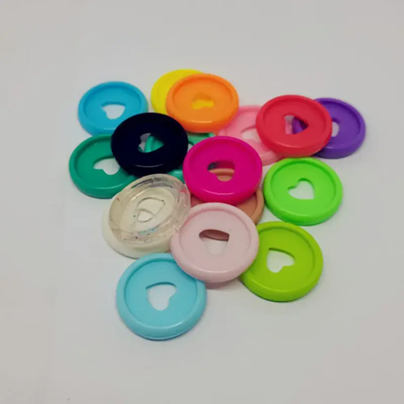 Mushroom Hole Binding Buckle, Love Plastic Disc Ring, Binder Ring para Folhas Soltas, Plan Diary Business, Color, 100pcs, 23mm