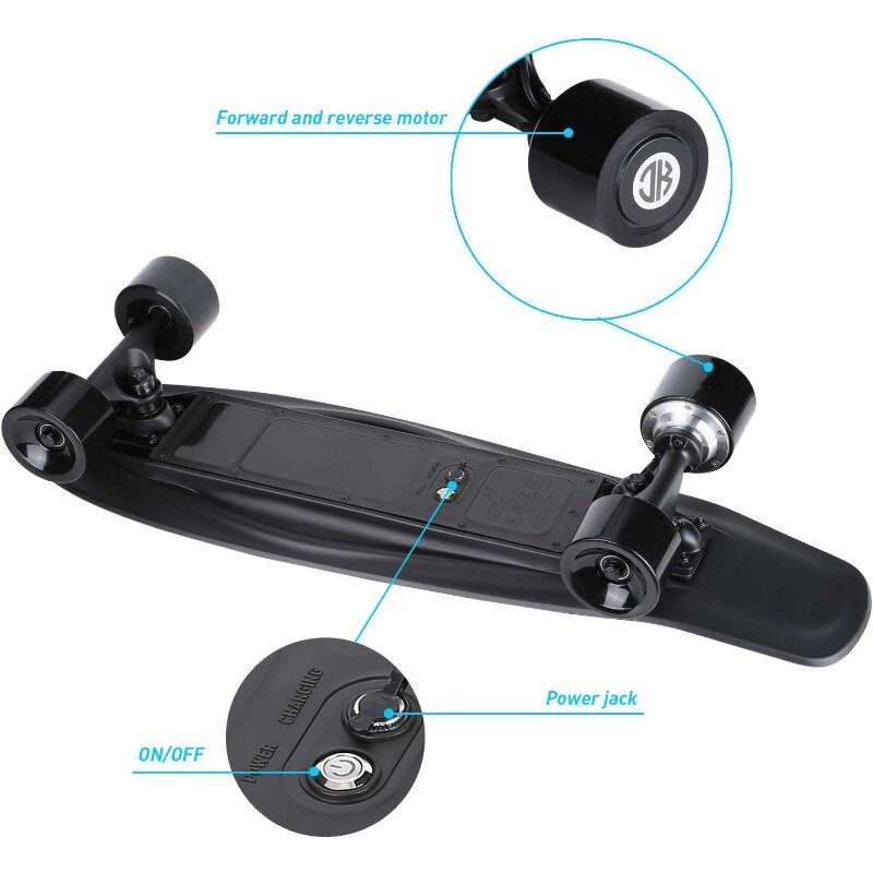 Elektrisch Skateboard Elektrisch Longboard Met Afstandsbediening Elektrisch Skateboard,350W Naafmotor, 12.4 Mph Topsnelheid