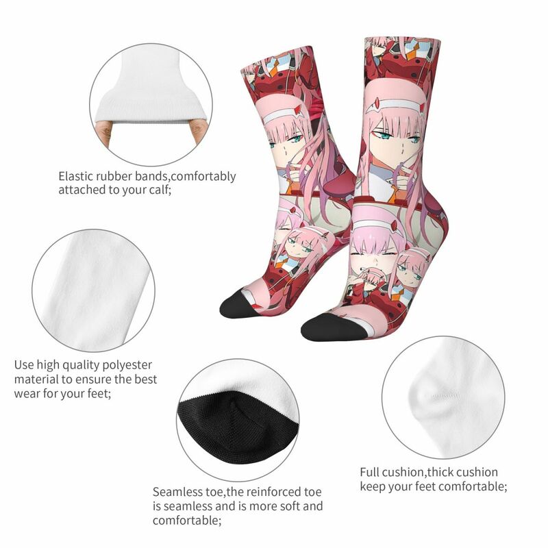 Носки для взрослых Zero Two Tribute, носки унисекс, мужские носки женские носки