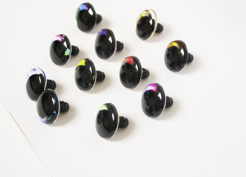 5pairs  mix colo 12mm to  28mm Round Cartoon glitter toy eyes  with washer ---hc10