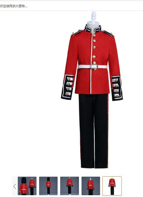 ecowalson Dress Up  English Adults xs-xl Attractive Royal Guard Costume drop ship for kids 110-160 size