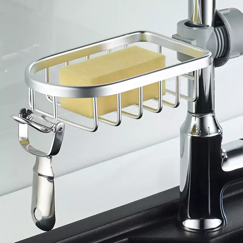 Convenient Clip-on Soap Tray Aluminum Soap Dish Adjustable Shower Rail Slide Soap Plates Smooth Bathroom Kitchen Holder