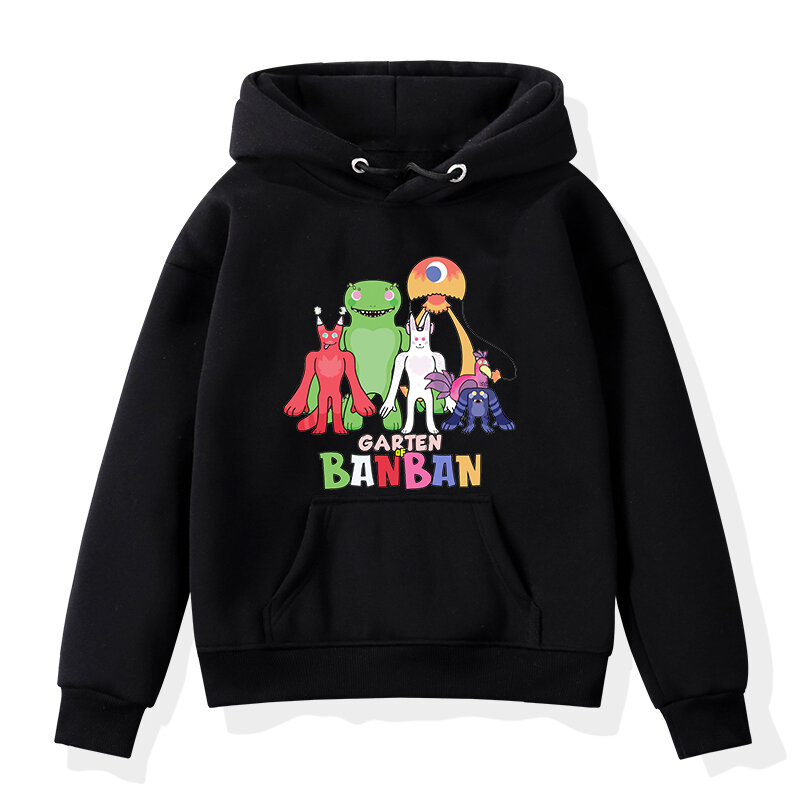 Game Garten Of Banban Print Hoodies Streetwear Kids Cartoon Pullover Children Anime Sweatshirt Tops Girls Boys Outwear Sudadera