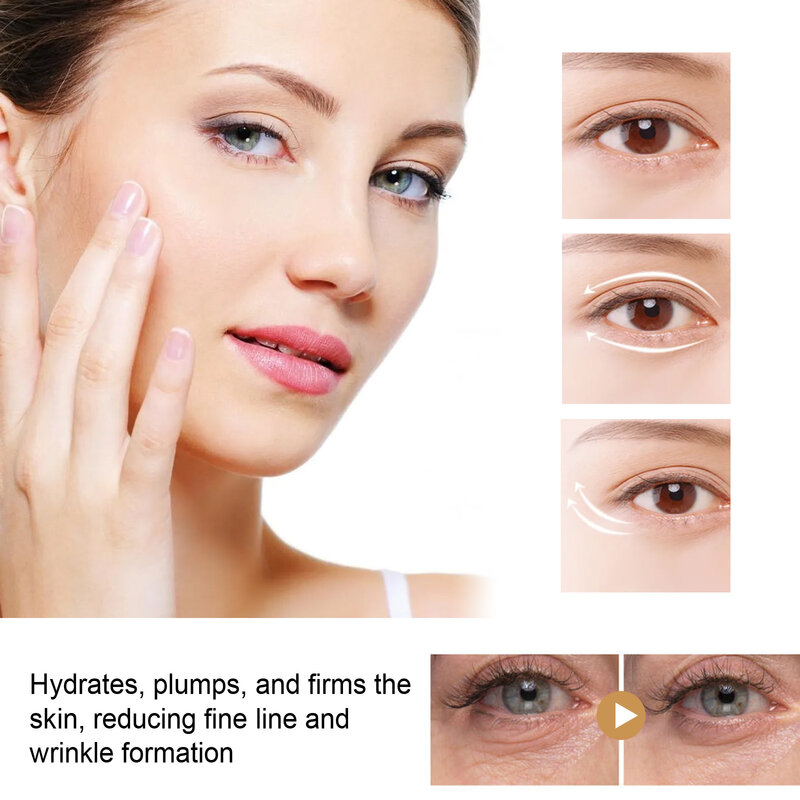 Crema para los ojos antienvejecimiento, hidratante, tratamiento de hinchazón, eliminación de arrugas, elimina las bolsas de los ojos