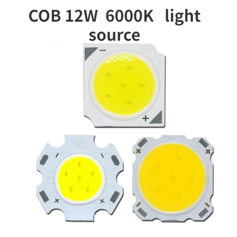 Chip de fuente LED de alta potencia, 1 piezas, 12W, 11mm, 20mm, bombilla LED COB, lámpara de luz de diodo, foco Downlight DIY